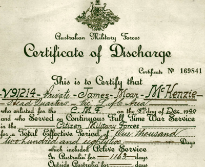 Certificate of Discharge - Australia